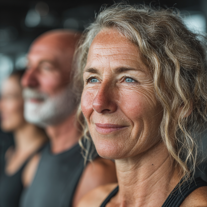 Client fericit la antrenament